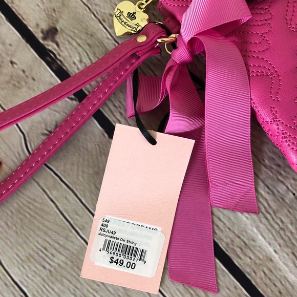 🎀 NWT Juicy Couture Sweet Dreams Bow Wristlet - Picture 3 of 8